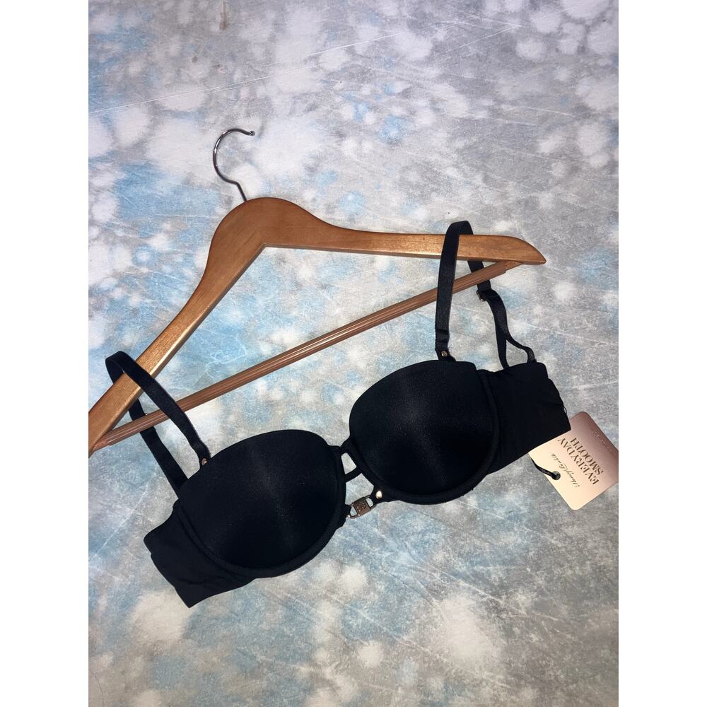 HONEY BIRDETTE Everyday Smooth Convertible Push Up Bra Black Strapless 30DD NWT - Picture 2 of 9